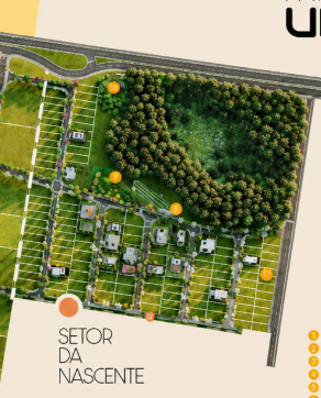 Mapa do loteamento Parque Una